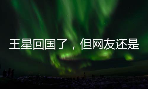 王星回國了，但網友還是想不通：為什么會選擇拐賣明星？