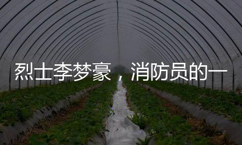 烈士李夢(mèng)豪，消防員的一生，英勇的奉獻(xiàn)