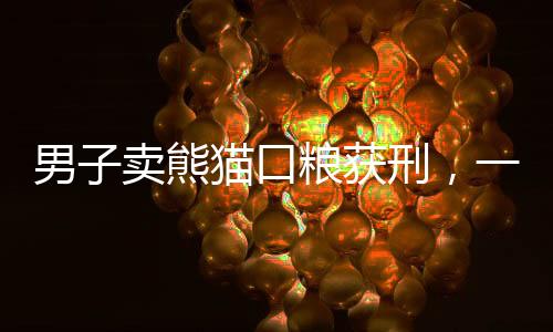 男子賣熊貓口糧獲刑，一起關(guān)于野生動物保護的警示事件