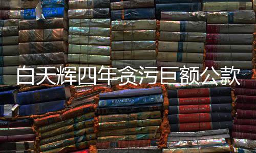 白天輝四年貪污巨額公款揭秘，貪腐深度背后的數(shù)字真相