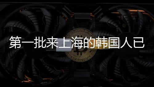 第一批來(lái)上海的韓國(guó)人已經(jīng)賺大了