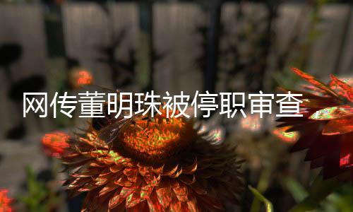 網(wǎng)傳董明珠被停職審查，格力回應