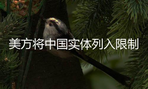 美方將中國實體列入限制名單，中方回應(yīng)