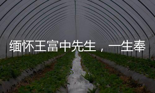 緬懷王富中先生，一生奉獻，永垂不朽