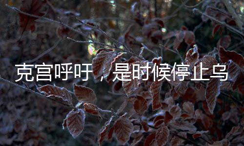 克宮呼吁，是時候停止烏克蘭沖突，尋求和平之路