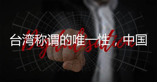 臺灣稱謂的唯一性，中國臺灣省