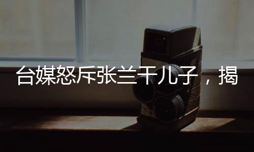 臺媒怒斥張?zhí)m干兒子，揭示事件背后的真相