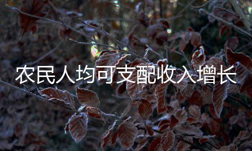 農(nóng)民人均可支配收入增長(zhǎng)穩(wěn)健，去年收入達(dá)23119元