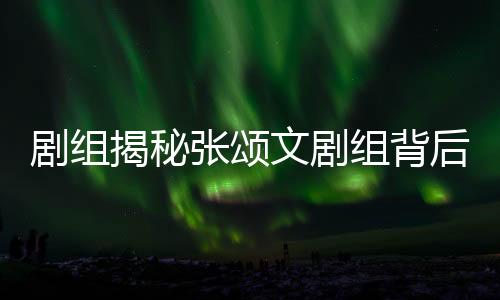 劇組揭秘張頌文劇組背后的故事，神秘扔白花事件內(nèi)幕揭曉