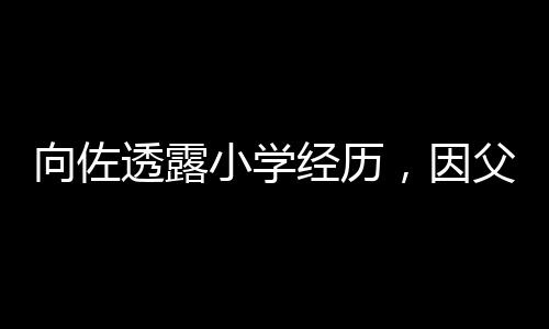 向佐透露小學(xué)經(jīng)歷，因父母身份遭受霸凌