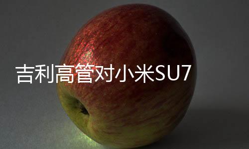 吉利高管對(duì)小米SU7 Ultra超速性能的專業(yè)點(diǎn)評(píng)