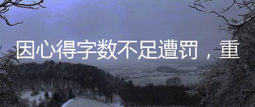 因心得字?jǐn)?shù)不足遭罰，重新審視寫作規(guī)范與要求