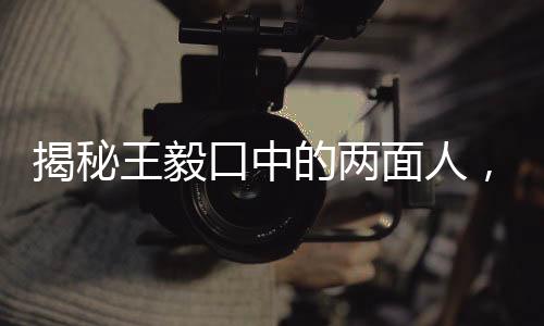 揭秘王毅口中的兩面人，究竟是何方神圣？