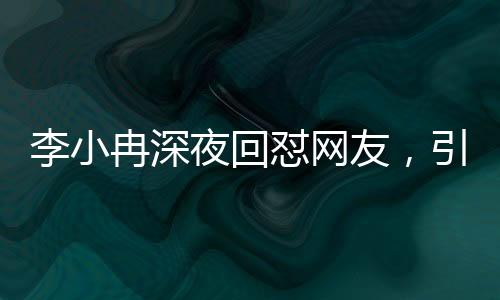 李小冉深夜回懟網(wǎng)友，引發(fā)熱議