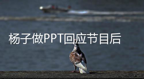 楊子做PPT回應(yīng)節(jié)目后生活，揭秘明星幕后的真實(shí)點(diǎn)滴