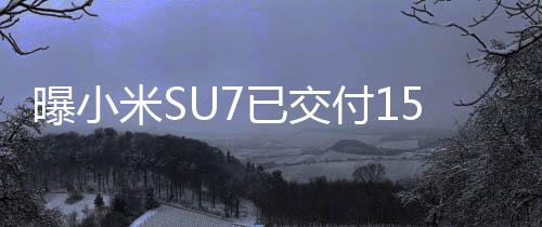曝小米SU7已交付15萬臺(tái)——全新旗艦手機(jī)的市場(chǎng)表現(xiàn)與用戶體驗(yàn)分析