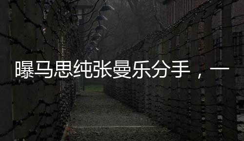 曝馬思純張曼樂分手，一段感情的落幕與未來展望