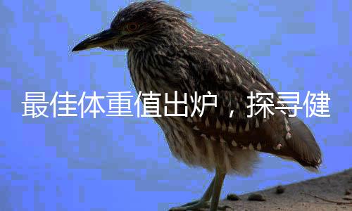 最佳體重值出爐，探尋健康與美麗的平衡之道