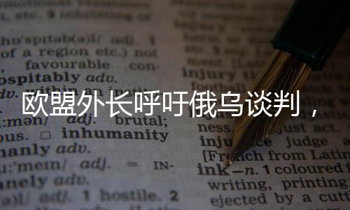 歐盟外長呼吁俄烏談判，歐洲必須上桌