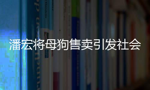 潘宏將母狗售賣引發(fā)社會(huì)關(guān)注，是否違法成熱議焦點(diǎn)