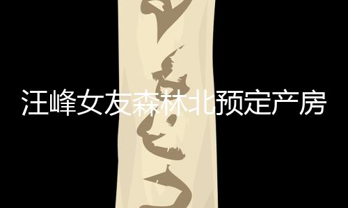 汪峰女友森林北預(yù)定產(chǎn)房，將開啟人生新篇章