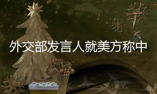 外交部發(fā)言人就美方稱中國(guó)目前面臨最高達(dá)245%關(guān)稅答記者問(wèn)