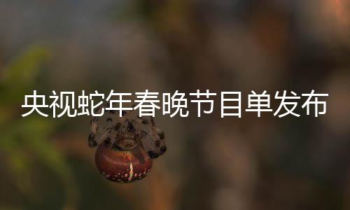 央視蛇年春晚節(jié)目單發(fā)布，備受矚目的文化盛宴