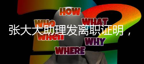 張大大助理發(fā)離職證明，開啟新職業(yè)篇章