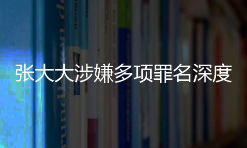 張大大涉嫌多項(xiàng)罪名深度調(diào)查
