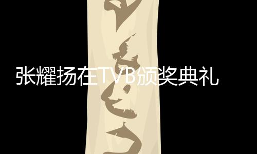 張耀揚在TVB頒獎典禮再現(xiàn)經典動作，引爆全場熱情