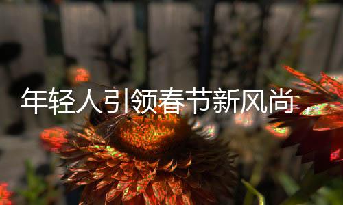 年輕人引領(lǐng)春節(jié)新風(fēng)尚，整頓傳統(tǒng)，注入新活力