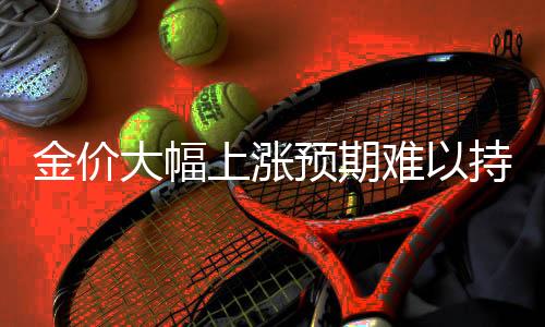 金價大幅上漲預期難以持續(xù)，專家解讀與分析