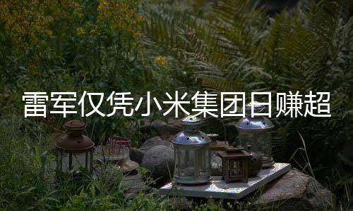 雷軍僅憑小米集團日賺超1800萬，探究背后的商業(yè)邏輯與辛勤付出