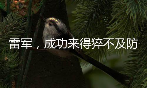 雷軍，成功來(lái)得猝不及防