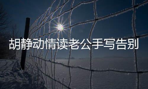 胡靜動情讀老公手寫告別信，感人至深