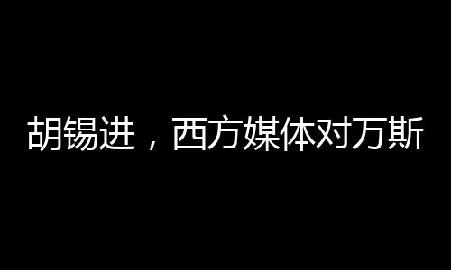 胡錫進(jìn)，西方媒體對萬斯的批評引發(fā)關(guān)注熱議