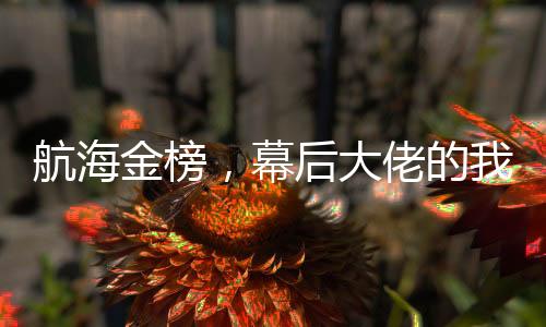 航海金榜，幕后大佬的我被曝光了