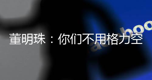 董明珠：你們不用格力空調(diào)不是傻嗎？能省很多錢你不要