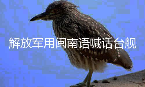 解放軍用閩南語喊話臺艦，展現(xiàn)多元溝通力量與地域文化的融合