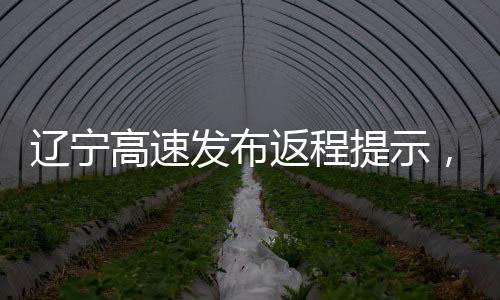 遼寧高速發(fā)布返程提示，安全駕駛，順暢出行