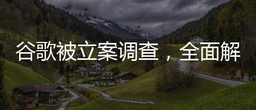 谷歌被立案調(diào)查，全面解讀事件背景、進(jìn)展與影響