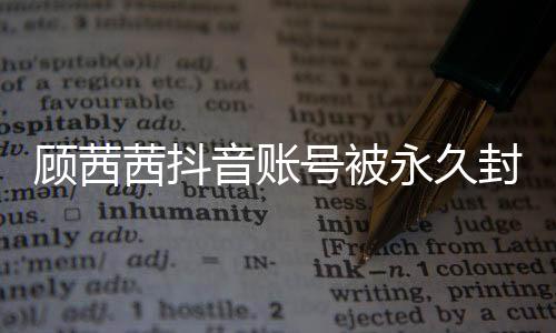 顧茜茜抖音賬號被永久封禁事件