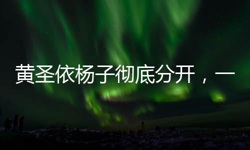 黃圣依楊子徹底分開，一段娛樂圈戀情的落幕